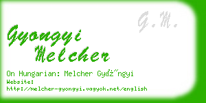 gyongyi melcher business card